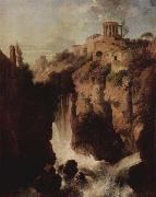 Christian Wilhelm Ernst Dietrich Wasserfalle in Tivoli. oil on canvas